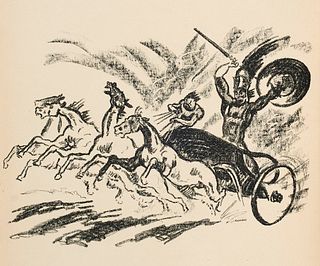 Kleist, Heinrich von Penthesilea. Ein Trauerspiel. Mit 21 (5 kolor.) Originallithographien von R. Seewald. München, Goltz, 1917. 129 S. 4°. OHLdr. mit