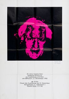 Kippenberger, Martin "Ausstellungsplakat ""Warhol ist nicht Klein"" - 20 Jahre Galerie Klein. Farboffsetdruck auf Papier. Bonn, Erhard Klein, 1990. Pl
