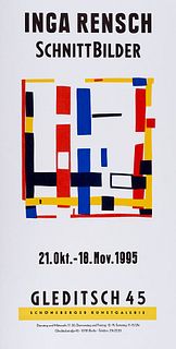   Sammlung von 60 modernen Ausstellungsplakaten. Von 1971 bis 1997. Verschiedene Techniken, u.a. Serigraphie, Lithographie, Linolschnitt und Offset, t