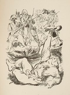 Balzac, Honoré de Die Chouans oder Die Bretagne im Jahre 1799. Mit 20 OLithographien in Rötel im Text und der miteingebundenen Extra-Suite von 40 ganz