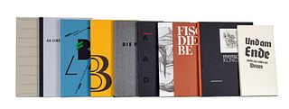   Sammlung von 9 Werken des Leipziger Bibliophilen-Abend, darunter 3 Bde. der Reihe Paradiesische Dialoge. Mit tls. signierten OGraphiken.