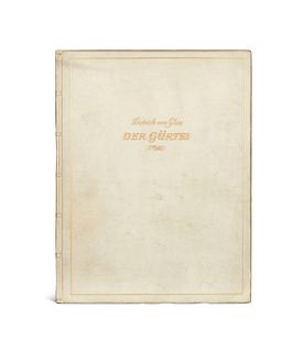 Glaz, Dietrich von Der Gürtel. Mit 10 (1 signierten, 1 monogrammierten) kolorierten Original-Lithographien und wiederholten kolorierten Texteinfassung