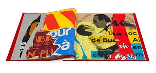 Franticham (d.i. Francis van Maele u. Antic-Ham) Paris Metro Affiches. Künstlerbuch mit farbigen Or.-Siebdrucken und 2 Orig.-Collagen. Dugort, Achill,