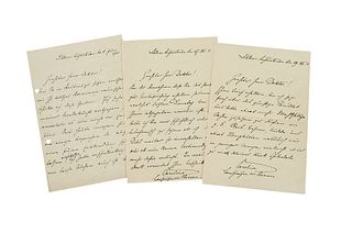 Caroline von Hessen-Philippsthal-Barchfeld Sammlung von 3 eigenhändigen Briefen mit Unterschrift der Landgräfin an einen geehrten Herrn Doktor. Schlos