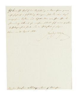   Sammlung von 11 Dokumenten für Graf Sophus Friedrich Ludwig Amadeus Christian von Wittgenstein (*1771), Obersthofmeister der verwitweten Herzogin vo
