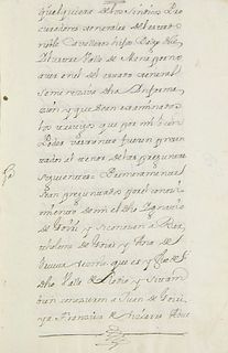   Executoria Ganada por Ignazio de Goiri y Pedro de Goiri su Hermano (DTitel). Adelsprivileg (Carta Ejecturia) mit papiergedecktem Siegel auf Bütten. 