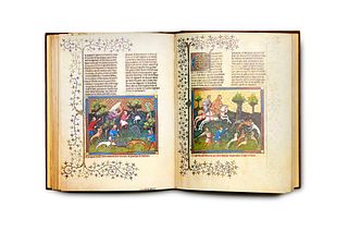 Phoebus, Gaston Le livre de la chasse. Fac-similé manuscrit francais 616 de la Bibliotheque nationale Paris. Mit 87 großformatigen Miniaturen. Vollfak