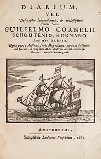 Schouten, Gautier Diarium vel Descriptio laboriosissimi, & molestissimi Itineris, factia Guilielmo Cornelli Schoutenio, Hornano. Annis 1615, 1616 & 16