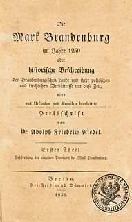 Riedel, Adolph Friedrich Die Mark Brandenburg im Jahre 1250, oder historische Beschreibung der Brandenburgischen Lande und ihrer politischen und kirch