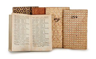   Sammlung von 5 seltenen Frankfurter Kalendern. Frankfurt, 1792-1847. 5 Bde. Kl8°.- 8°. 40 - 128 S. OBroschur.
