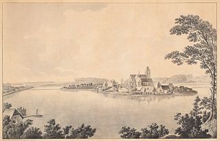 von Timm, P. Ansicht von Ratzeburg im Herzogthum Lauenburg. Um 1850. Aquatinta-Radierung auf Papier. 28 x 38,5 cm (30,5 x 42 cm).