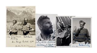   Sammlung von 7 Photographien und Photopostkarten. Um 1953-1956. Versch. Formate von ca. 13 x 8,7 bis 18 x 13 cm.