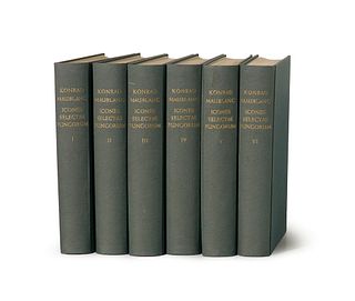 Konrad, Paul u. André Maublanc Icones selectae fungorum. 6 Bde. (5 Tafelbde. u. 1 Textbd.)Mit 500 farbigen Tafeln u. 4 lithogr. Portraits. Paris, P. L