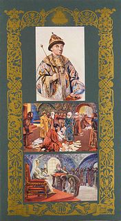 Zaustsinsky, P. Dreihundertjährige Regierungszeit des Hauses Romanov. (Russ.) 1613-1913. Mit 125 meist farbigen montierten Abbildungen von V. Novodvor