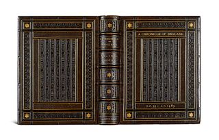 Doyle, James E. "A Chronicle of England. B.C. 55 - A.D. 1485. Mit 81 Textillustrationen in Holzstich und Farbendruck von Edmund Evans. London, Longman