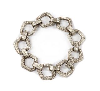 A sterling silver bracelet, by Clifford & Tull, c.1970,