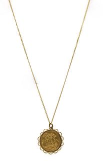 A Victoria sovereign pendant,