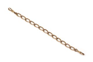 A 9ct gold open curb link bracelet,