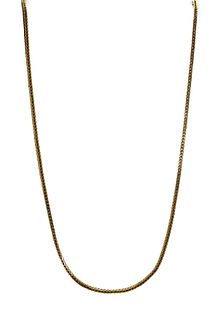 A 9ct gold foxtail link chain,
