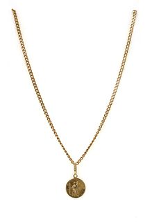 A 9ct gold St. Christopher pendant,