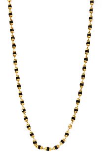 An Indian high carat gold necklace,
