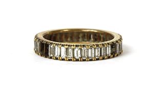 A gold diamond set full eternity ring,