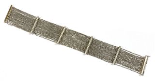 An 18ct white gold diamond set bracelet,