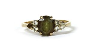 A 9ct gold andalusite and diamond ring,