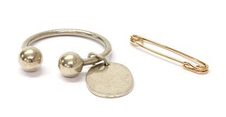 A sterling silver key ring, by Tiffany & Co.,