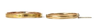 A 9ct gold hollow bangle,