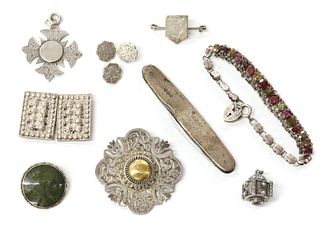 A small quantity of silver jewellery,