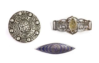 A Scottish sterling silver Celtic brooch, by Hamish Dawson Bowman,