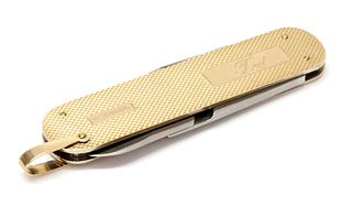 A 9ct gold mounted folding pocket knife,