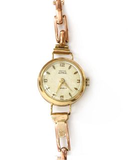 A ladies' 9ct gold Smiths 'Astral' mechanical bracelet watch,