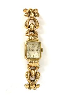 A ladies' gold Royce mechanical bracelet watch,
