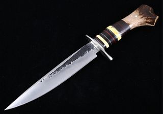 J. Behring Montana Custom Stag Horn Bowie Knife