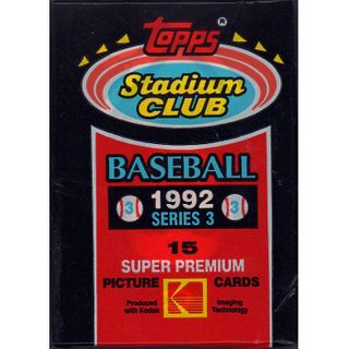 1992 Topps Stadium Club Series 3 Baseball Cards, 1 Pack