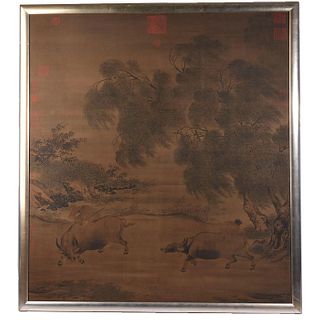 Framed, Print on Fabric, Lao Tzu Ming Dynasty Style