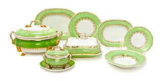 * A Bloor Derby Porcelain Partial Dinner Service, Diameter of first 10 1/2 inches.