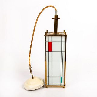 1960s Mondrian Style Abstract Lantern Pendant Lighting