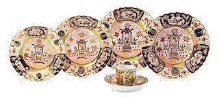 * A Copeland Spode Porcelain Partial Dinner Service, SECOND HALF 19TH CENTURY, Diameter of dinner plates 9 7/8 inches.