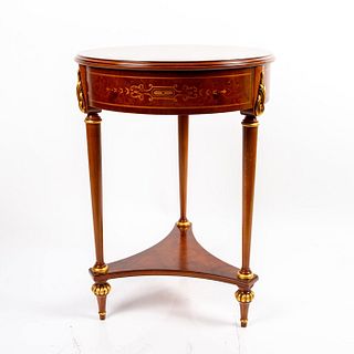 Vintage Empire Style Wooden Round Table