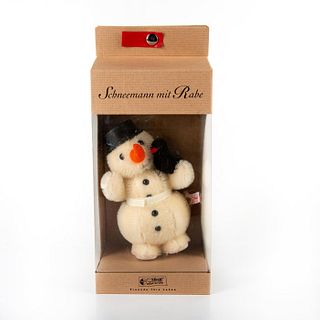 Steiff, Christmas Snowman Doll with Raven