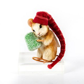 R John Wright Collectible Figure, Spice, Christmas Mouse