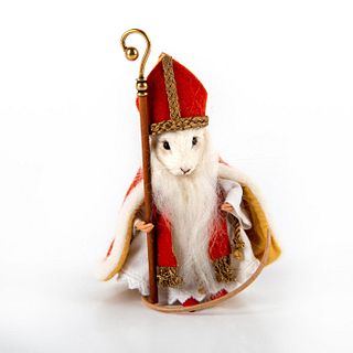 R John Wright Collectible Mouse Figure, St. Nicholas