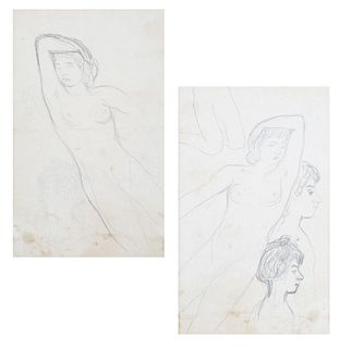 A DOUBLE-SIDED NUDE BY PIERRE BONNARD (FRENCH 1867-1947) 