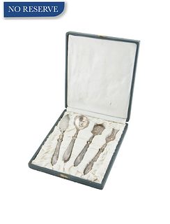 FRENCH SILVER FLATWARE SET, 18TH CENTURY