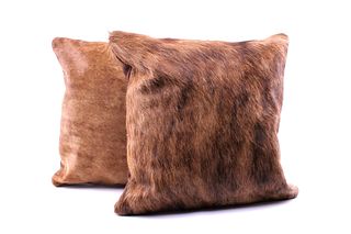 Brindle Light Brown Cowhide Premium Two Pillows