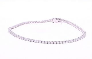 Outstanding Diamond 14k Gold Tennis Bracelet