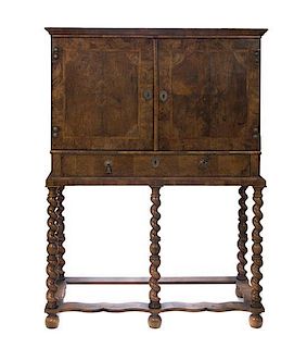 * A William and Mary Walnut Chest on Stand, LATE 17TH CENTURY, Height 60 x width 45 x depth 18 inches.